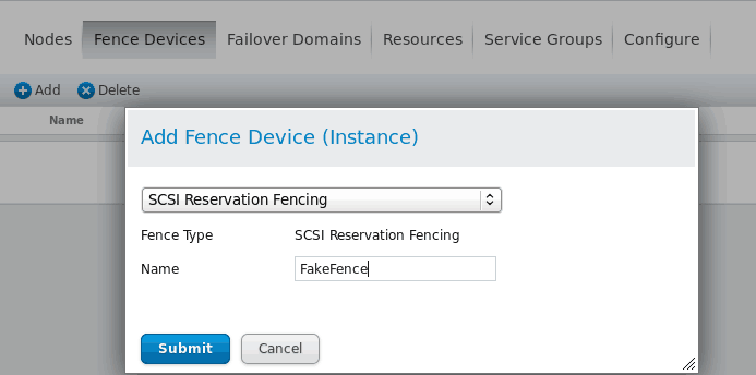 添加Fence Device